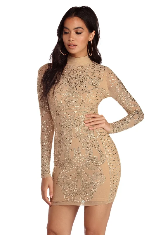 Torrie Heat Stone Formal Mini Dress Fashionable unclassified dresses