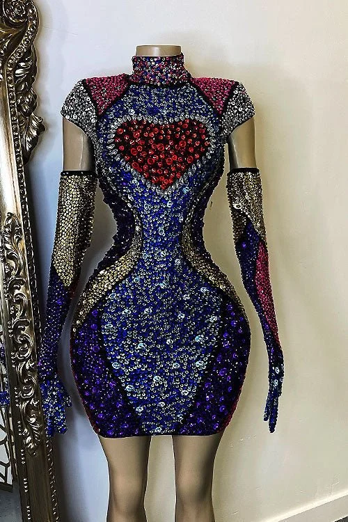 Marina Diamante Dress (Ready To Ship) Mesh unclassified dresses