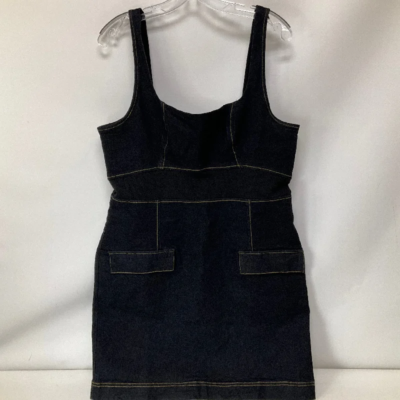 Dress Casual Short By Anthropologie In Blue Denim, Size: 14 Chiffon unclassified dresses
