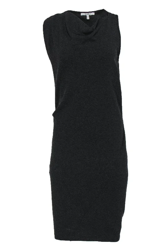 Max Mara - Charcoal Sleeveless Shift Dress Sz 10 Comfortable unclassified dresses