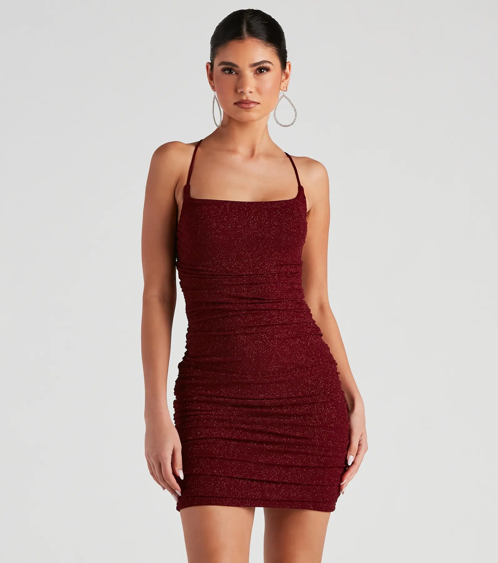 Gorgeous Glow Glitter Mini Dress Stretchy unclassified dresses