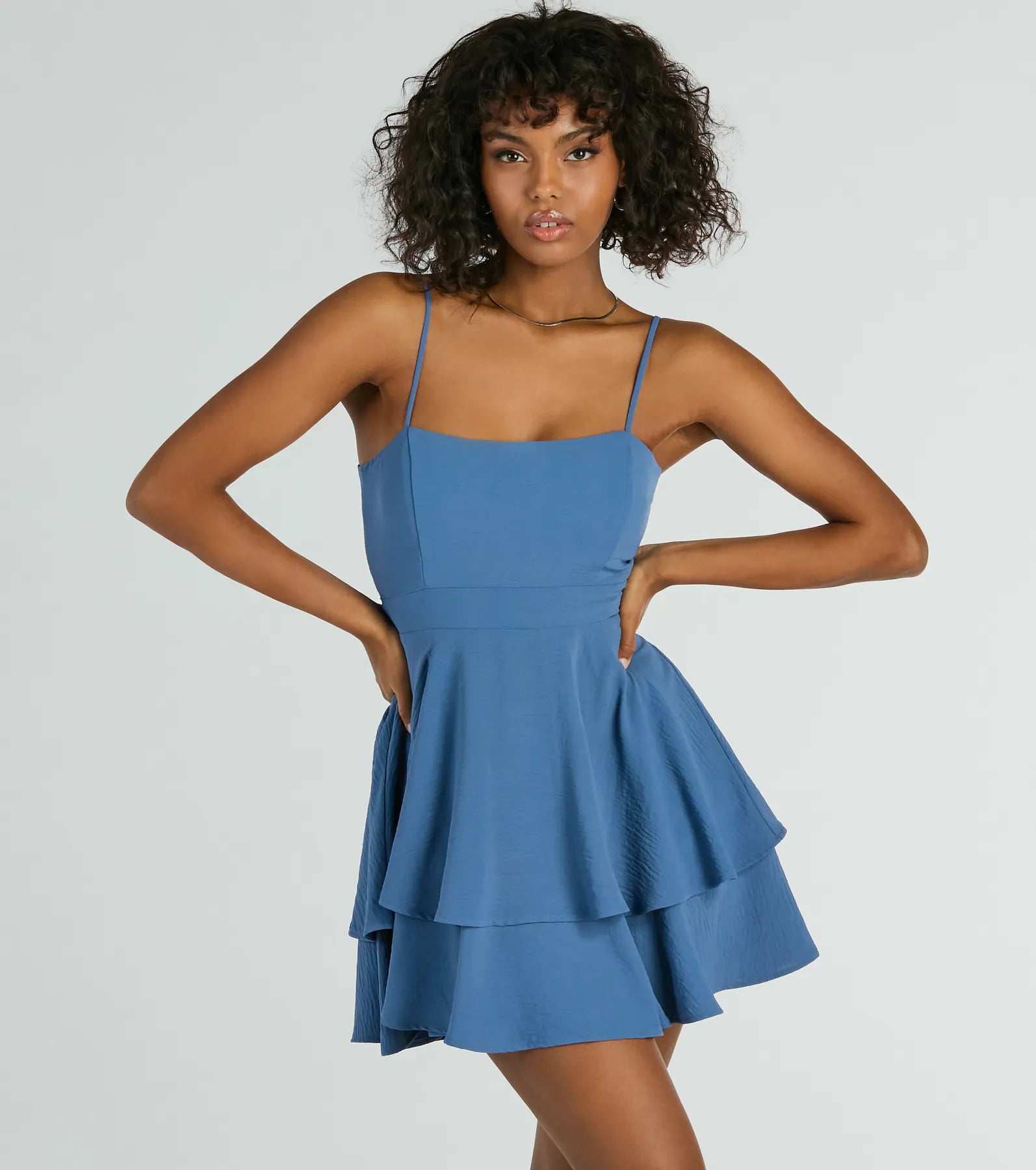 Divine Cutie Tie-Back Ruffled Skater Dress Bold pattern unclassified dresses