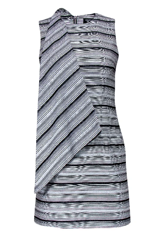 Creatures of the Wind - Grey & White Striped Sheath Dress Sz 2 Casual chic unclassified dresses Creatures of the Wind - Grey & White Striped Sheath Dress Sz 2 Casual chic unclassified dresses