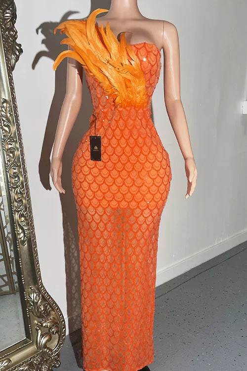 Flame Feather Dress Beach unclassified dresses