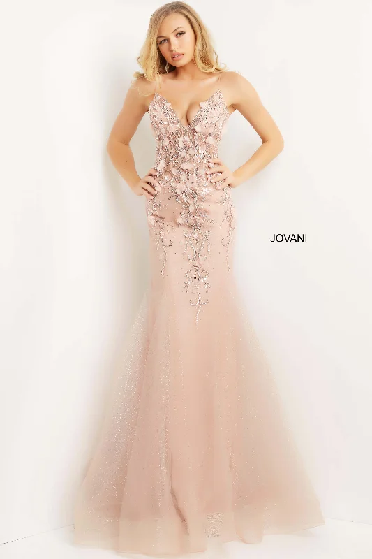 Plunging Neck Mermaid Prom Dress By Jovani -05839 Date night unclassified dresses