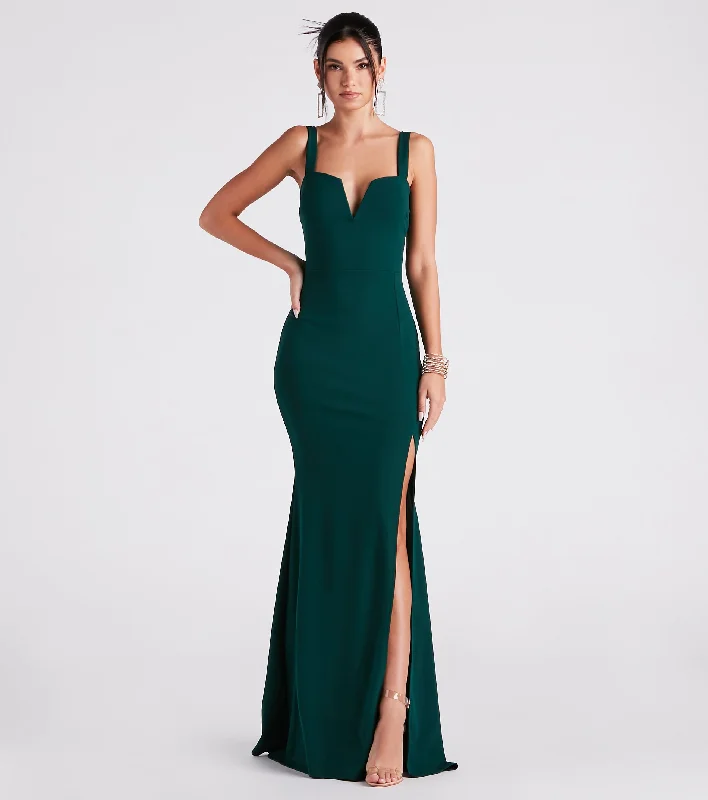Rory Formal Crepe Mermaid Dress Soft fabric unclassified dresses