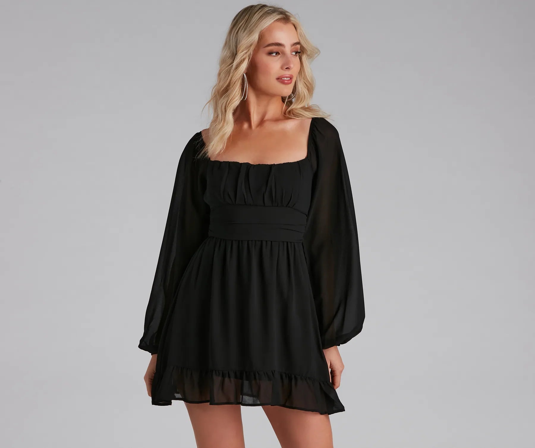 Go With The Flow Chiffon Skater Dress Color block unclassified dresses
