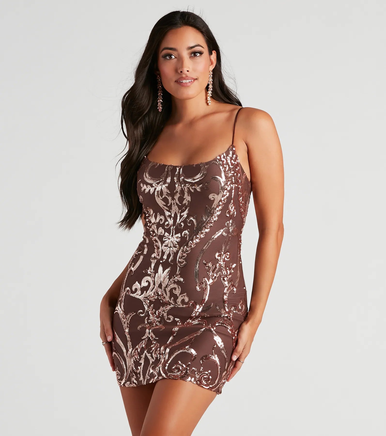 Gia Sequin Mesh Bodycon Dress Lightweight unclassified dresses