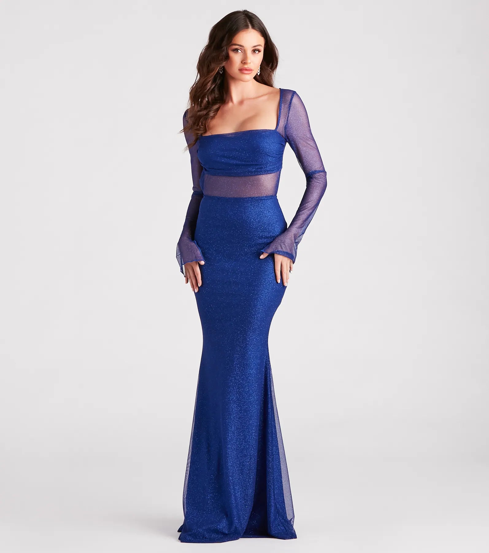 Matilda Formal Glitter Long Dress Striped unclassified dresses