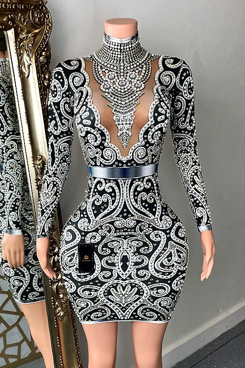 Porcelain Diamante Dress(Ready To Ship) Floral unclassified dresses
