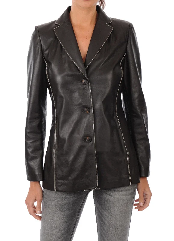 Koza Leathers Women's Real Lambskin Leather Blazer BW013 Women's leather jackets