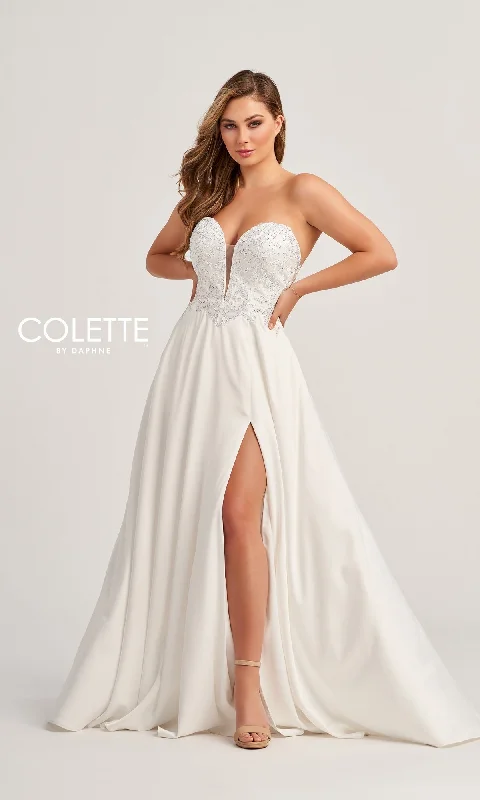 Colette Strapless Long Designer Prom Dress CL5142 Budget-friendly maxi dresses