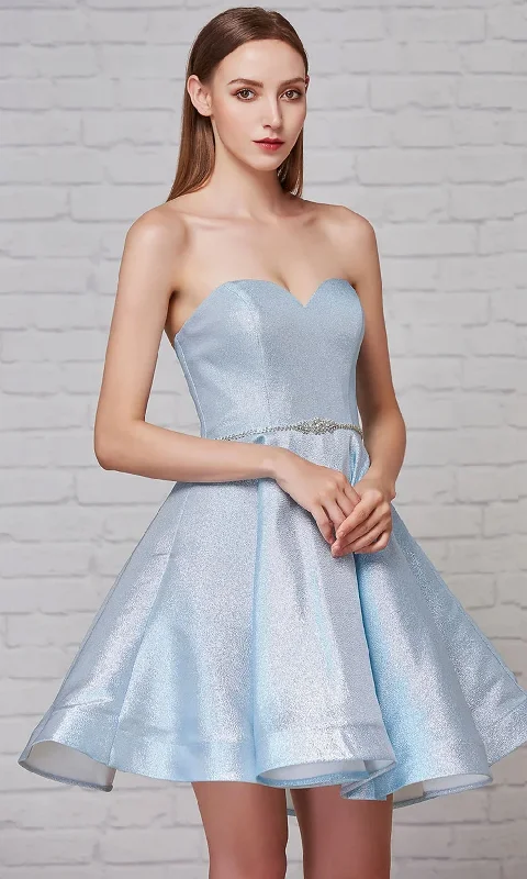 J'Adore Dresses J18073 - Sweetheart Neck Glitter Cocktail Dress Velvet party dresses